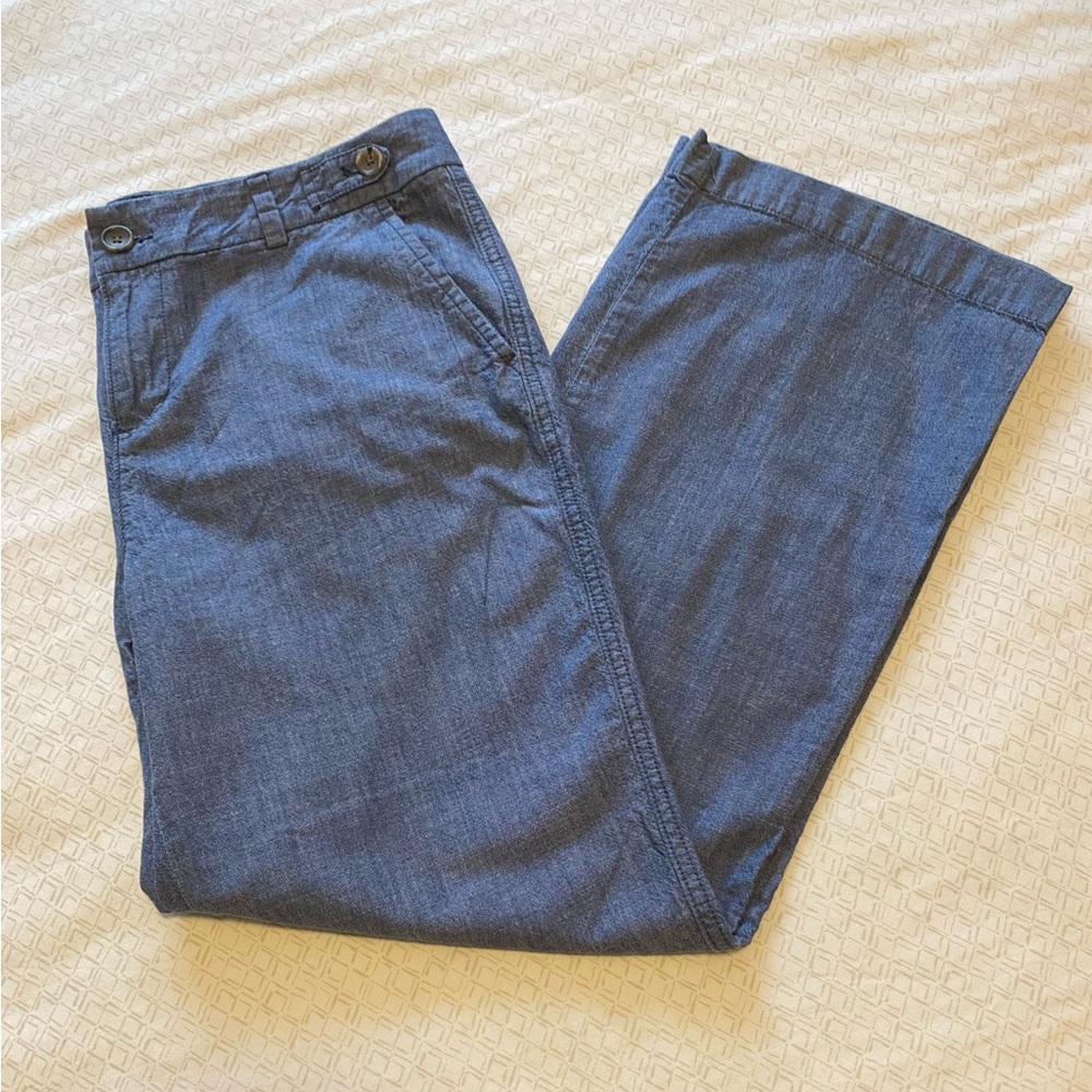 Banana Republic chambray wide-leg pants